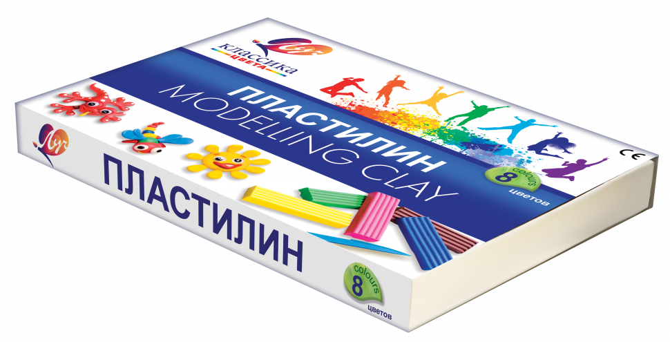 Миниатюра товара Пластилин Луч Классика 8цв 30шт/уп 3