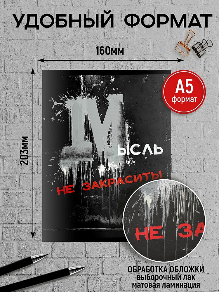 Миниатюра товара Тетрадь 48л Графити с красным. 2