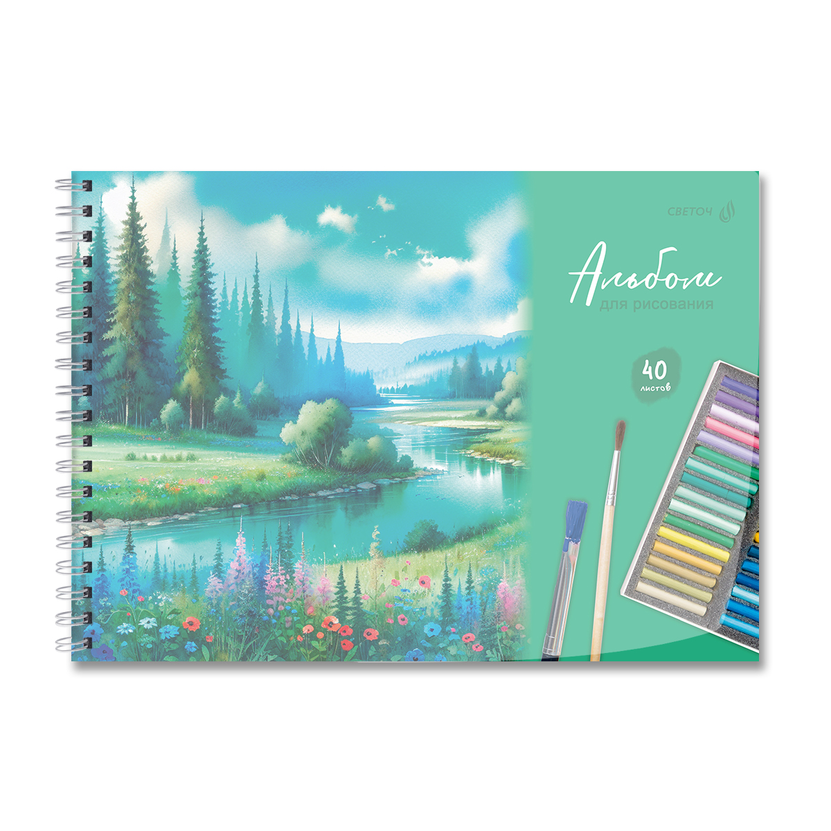 Альбом 40л пруж. пласт обл. Волшебные моменты.
