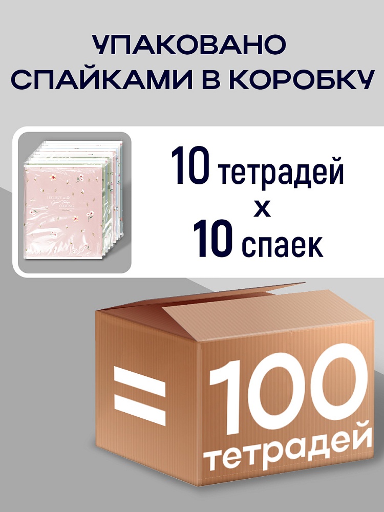 Миниатюра товара Тетрадь 48л Цветочный паттерн-16. 48-9054 6