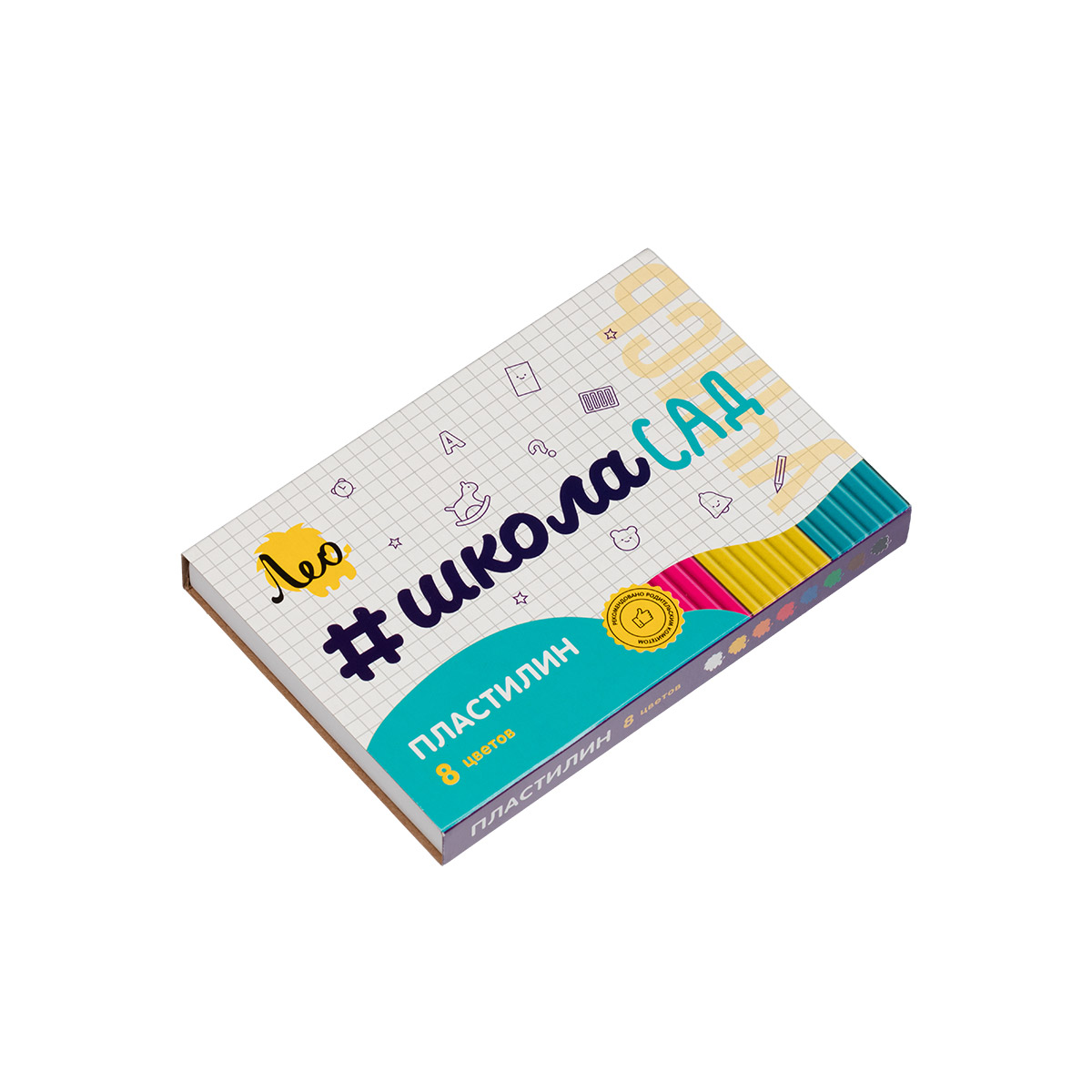 Пластилин Лео школасад 8 цв 120гр