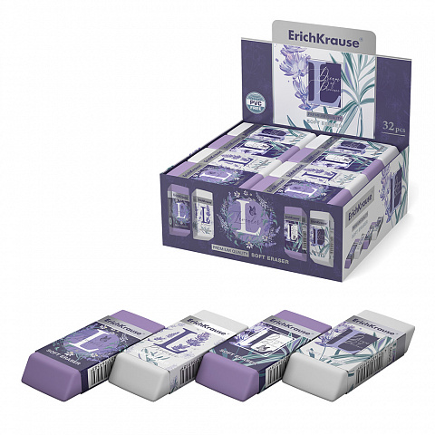 Ластик ErichKrause Lavender 32шт 56958