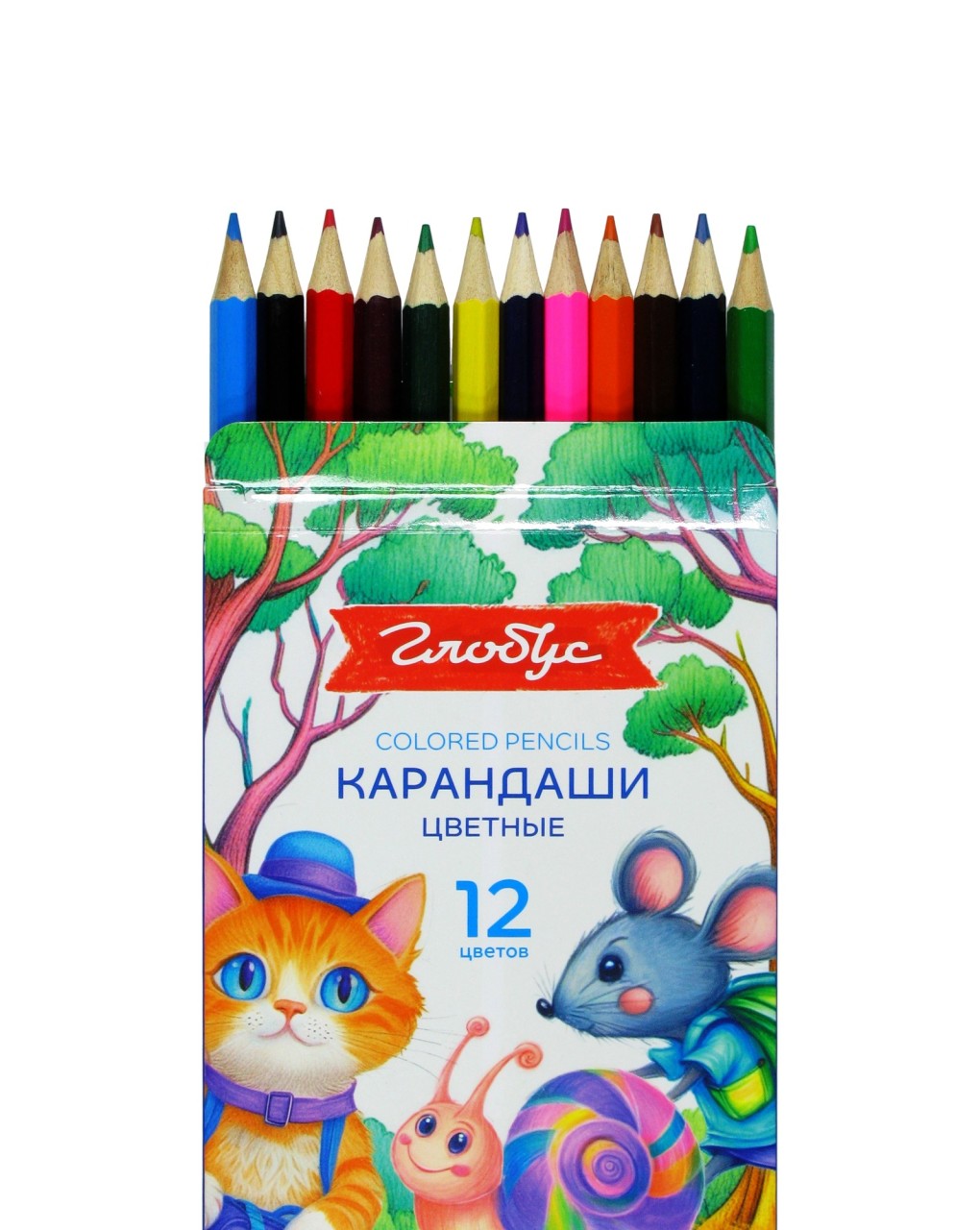 Карандаш 12цв Глобус. КЦ12