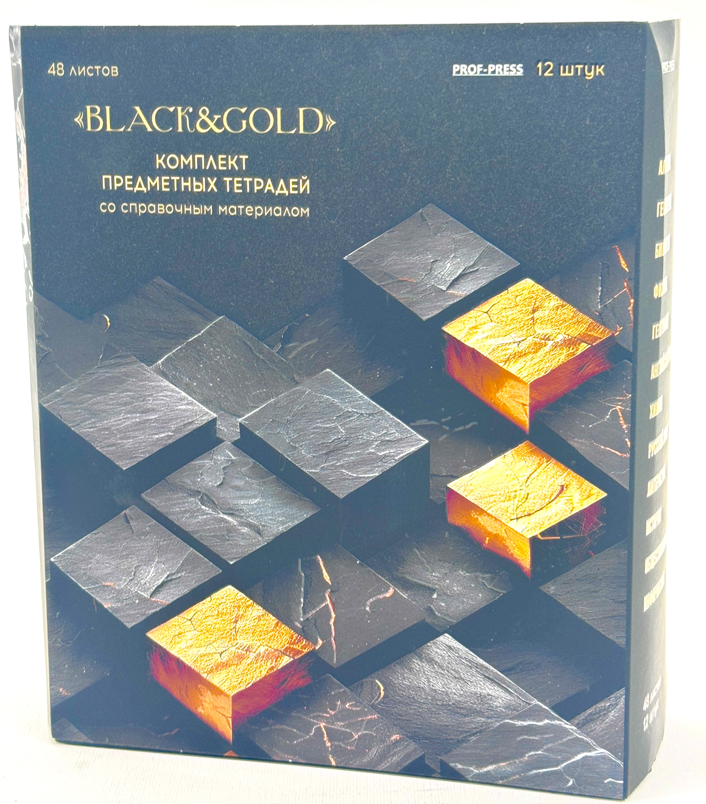 Предметные тетради Black Gold 12шт