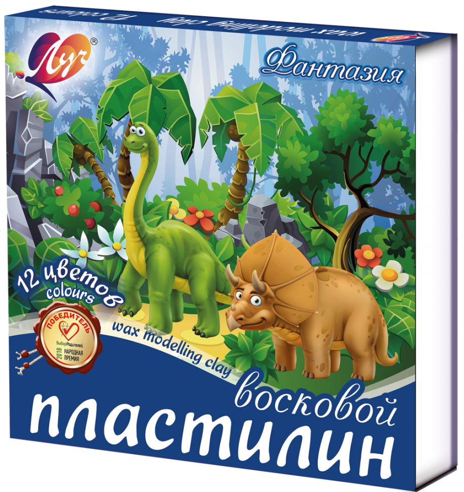Миниатюра товара Пластилин Фантазия 12цв восковой Луч 25С1523-08 2
