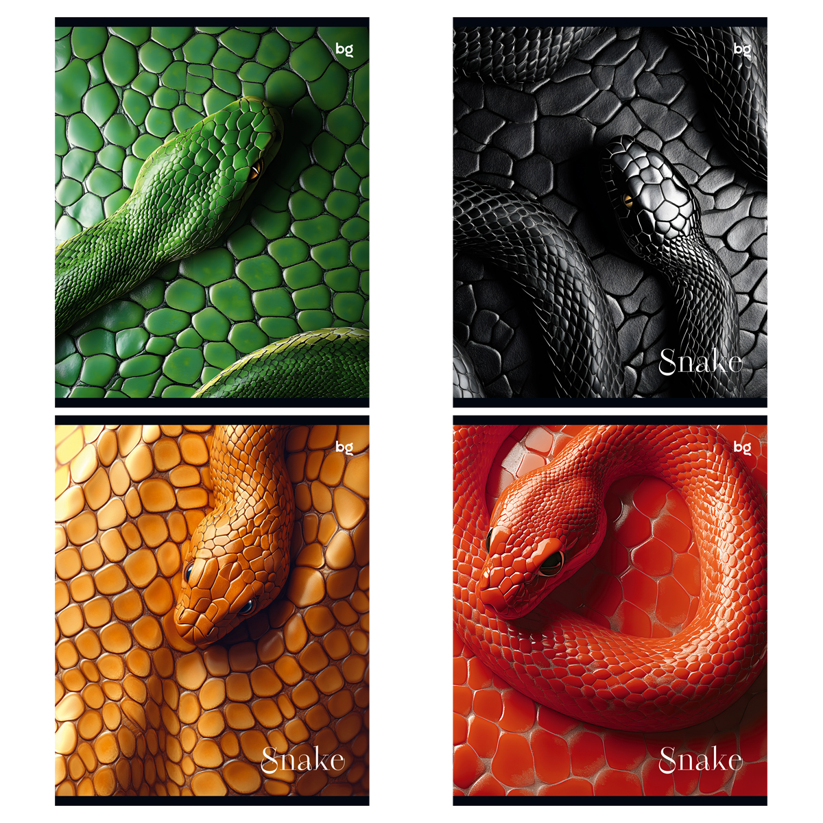 Тетрадь 48л Snake BG