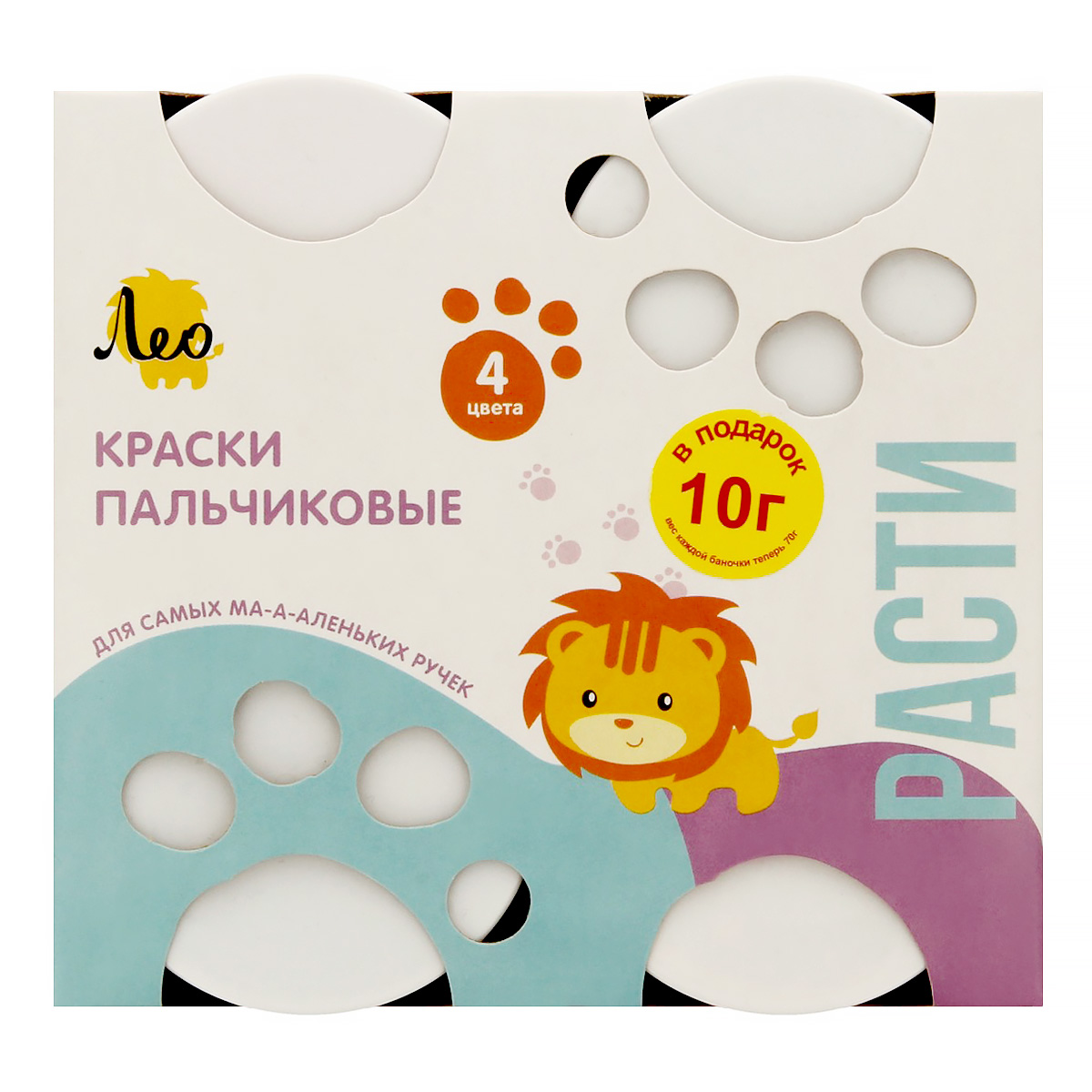 Краска пальчиковая Лео Расти LFINP-4цв