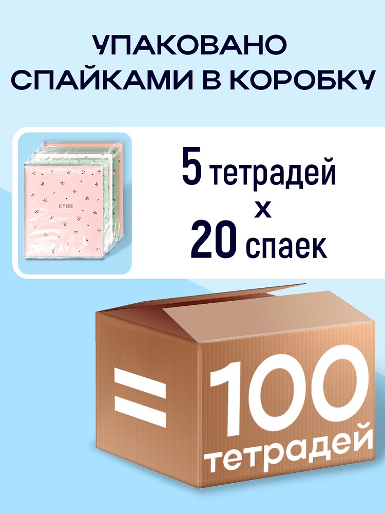 Миниатюра товара Тетрадь 48л Цветочный паттерн-8. 48-4333 2