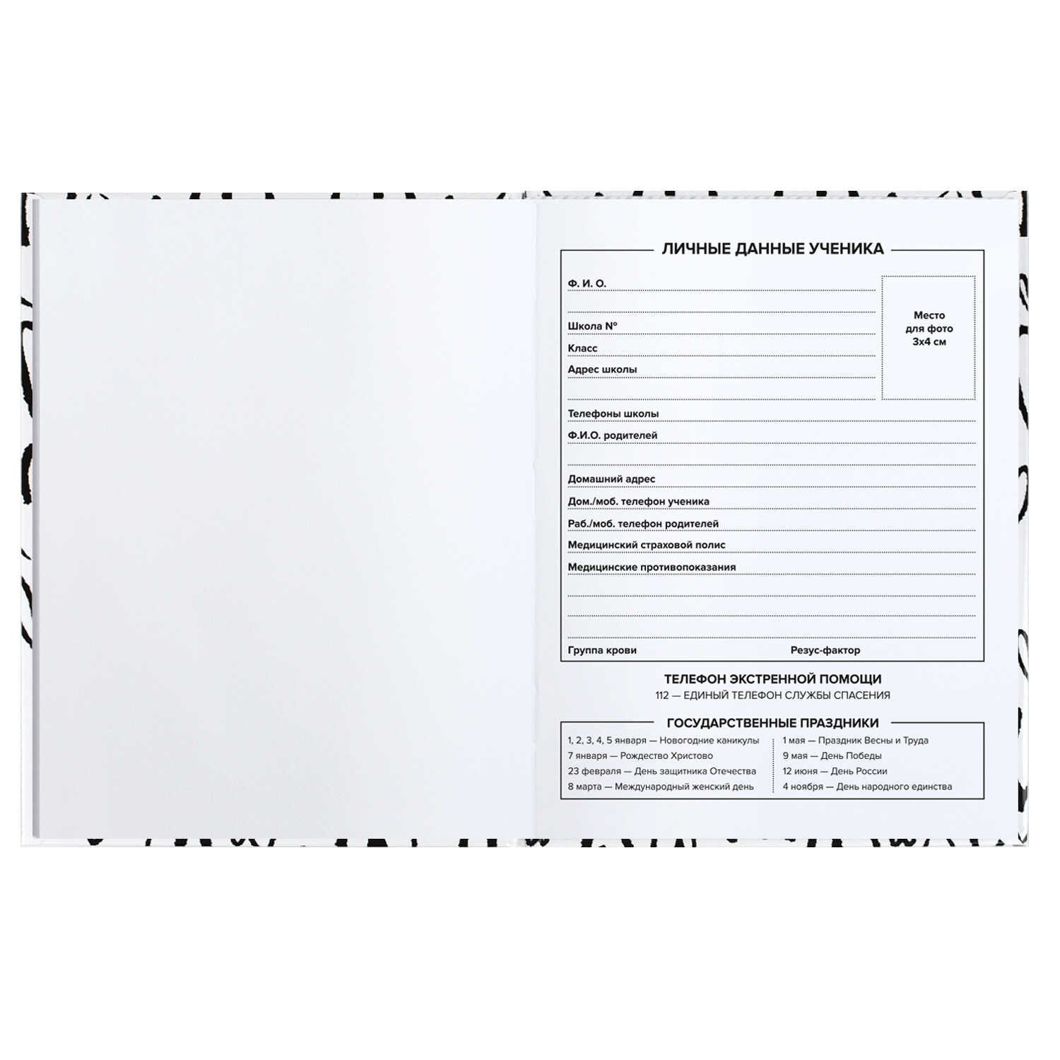 Миниатюра товара Дневник 72727 Крупные сердечки. 4