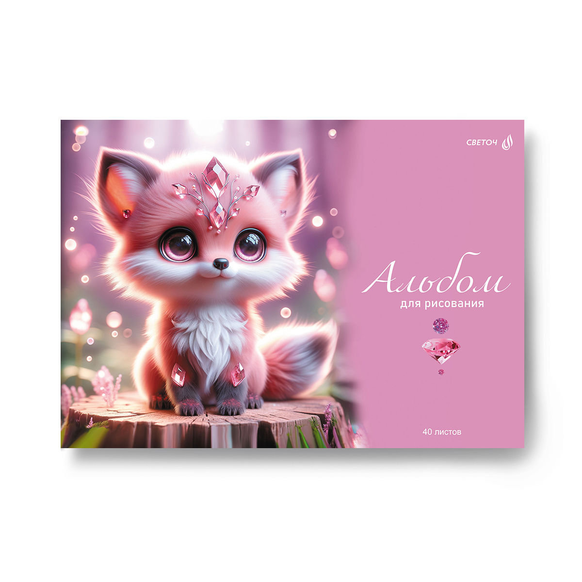 Миниатюра товара Альбом 40л склейка. Розовые мечты. 01629 4