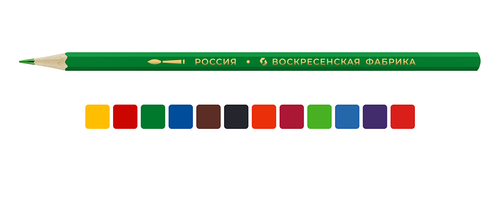 Миниатюра товара Цв карандаш 12 Царевны Акварельные TSR-WCP 4012 2