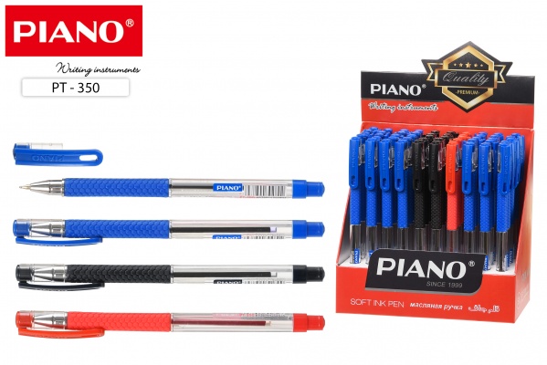 Ручка Piano РТ-350 зел/крас/черн/син