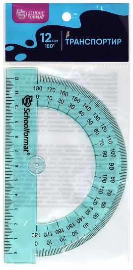 Миниатюра товара Транспортир Schoolformat ТП-ПА12 12см 2