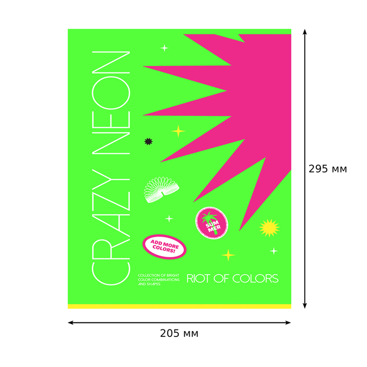 Миниатюра товара Тетрадь 96л А4 Crazy neon BG 4